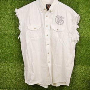 Sturgis 80th Annual Motorcycle Rally 2020 White Denim Cut-off - Men's Size XXL